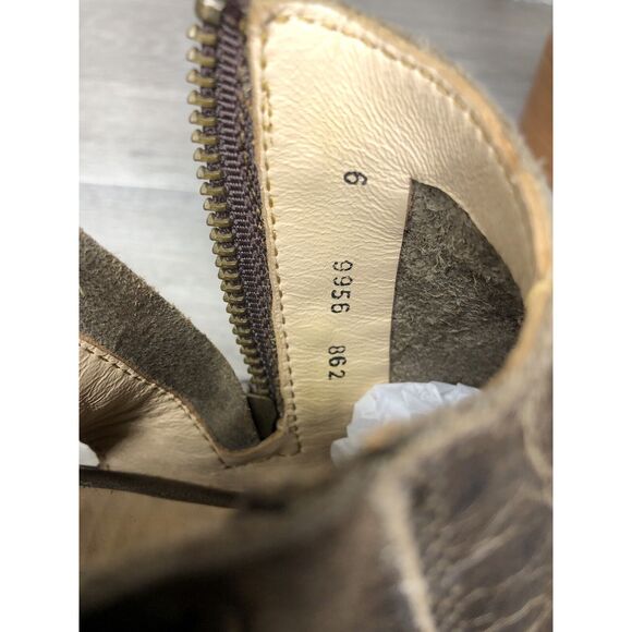 Baske California Ariel Olive Leather Lace Zip Open Toe Heel Sandals Women 6M US - Picture 14 of 16